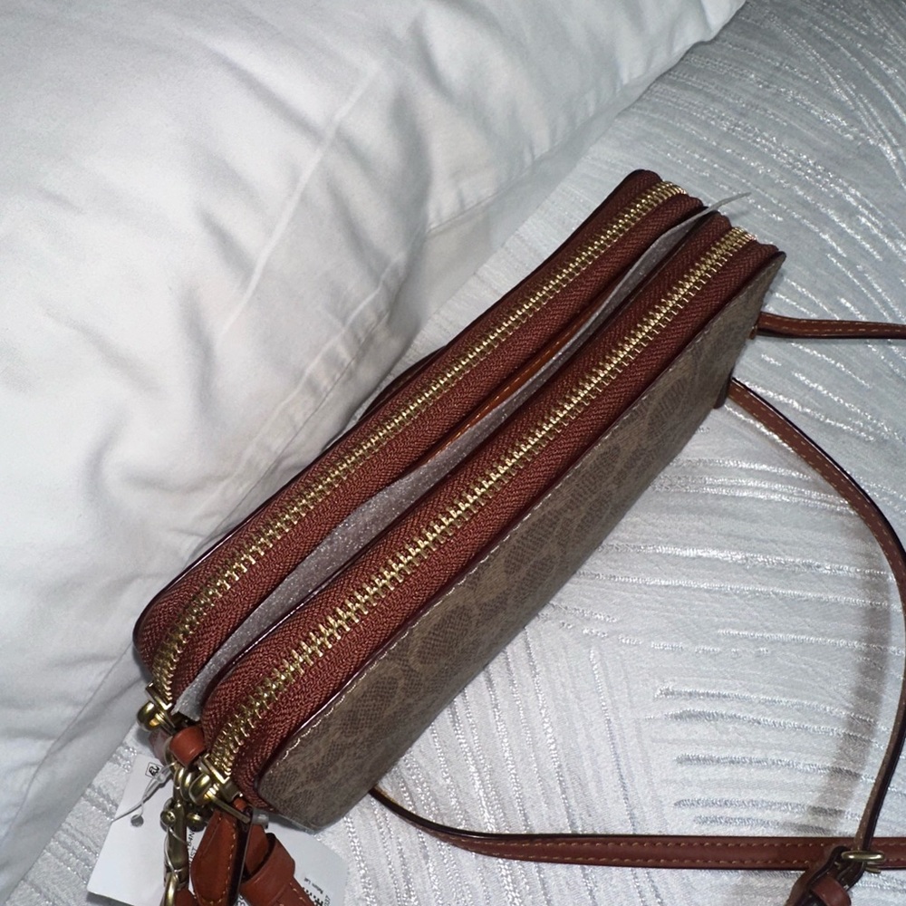 Coach Brown Crossbody Bag with Signature Monogram - Picture 2 of 7